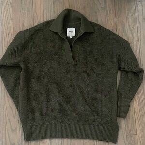 Aerie Olive Green Knit oversized Sweater